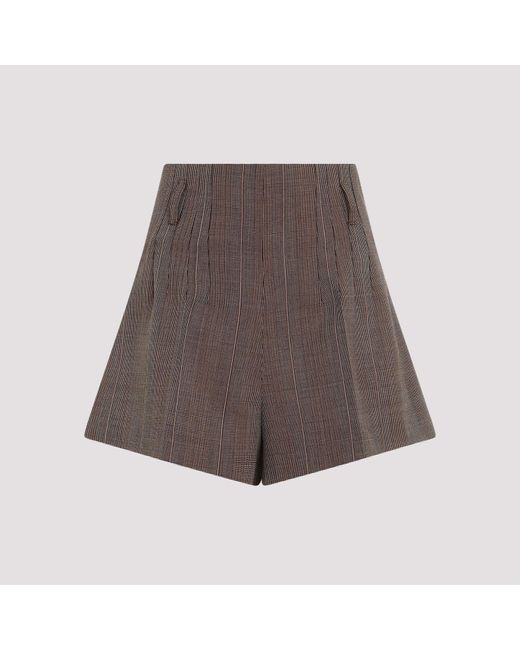 Prada Brown Wool Shorts