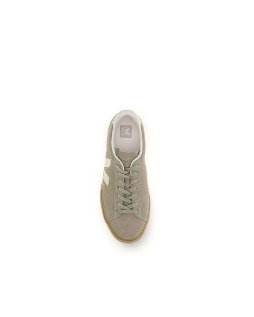 Veja Green Beige Calf Leather Bos Taurus Low Top Sneakers for men