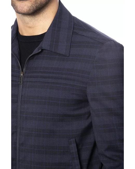 Verri Blue Wool Jacket for men