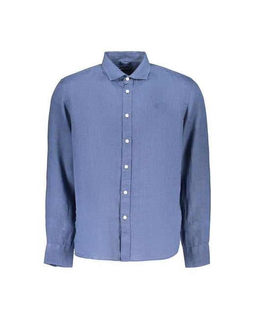 North Sails Blue Linen Men's Shirt for men