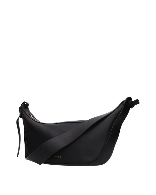 Jil Sander Black Leather Shoulder Bag
