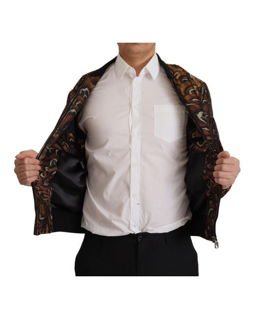 Dolce & Gabbana Brown Elegant Blouson Jacket for men