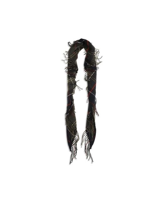 Barbour Black Bicolor Wool Oves Aries Scarf
