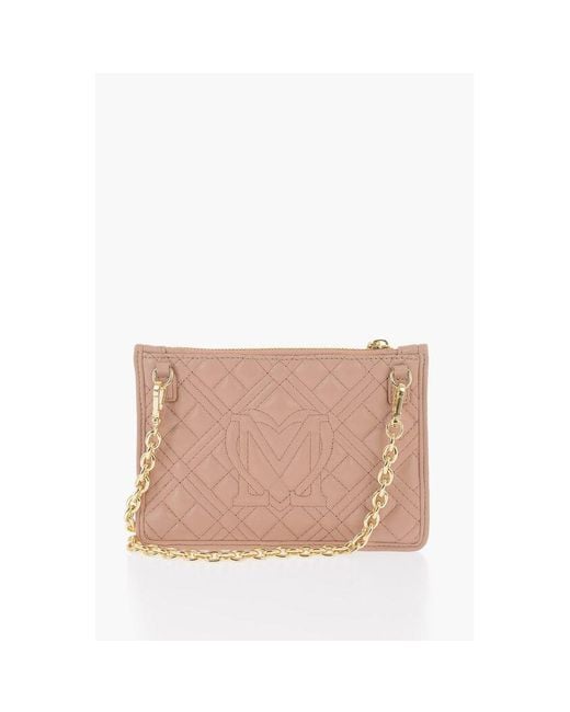 Moschino Pink Beige Polyethylene Tote Bag