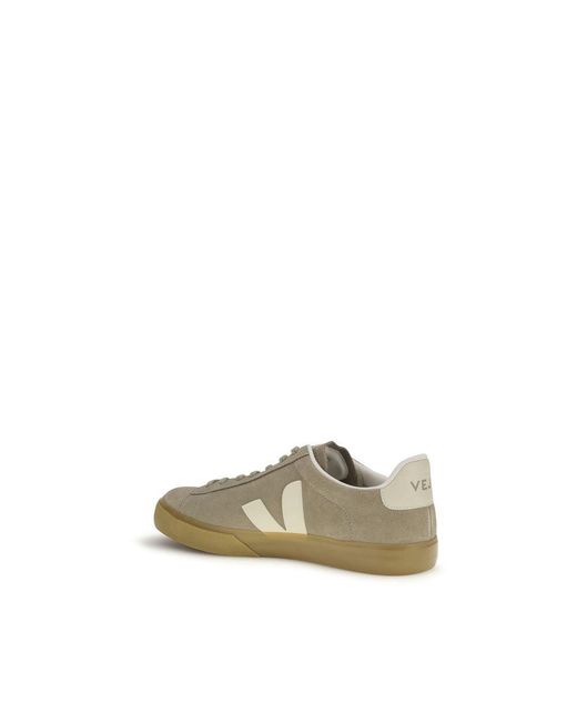 Veja Green Beige Calf Leather Bos Taurus Low Top Sneakers for men