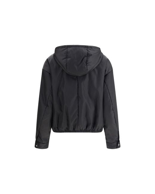 Prada Black Recycled Polyamide Shell Jacket