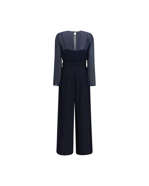P.A.R.O.S.H. Blue Polyester Jumpsuit