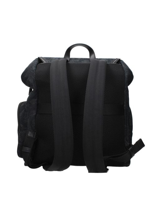 Versace Black Fabric Backpack for men