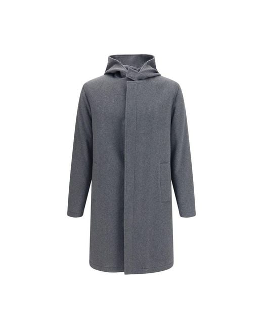 Lardini Gray Wool Oves Aries Coat for men