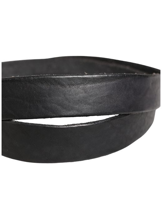 Daniele Alessandrini Men Black Leather Metal Buckle Belt for men