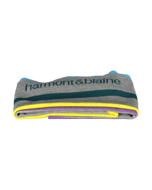Harmont & Blaine Blue Wool Scarf for men