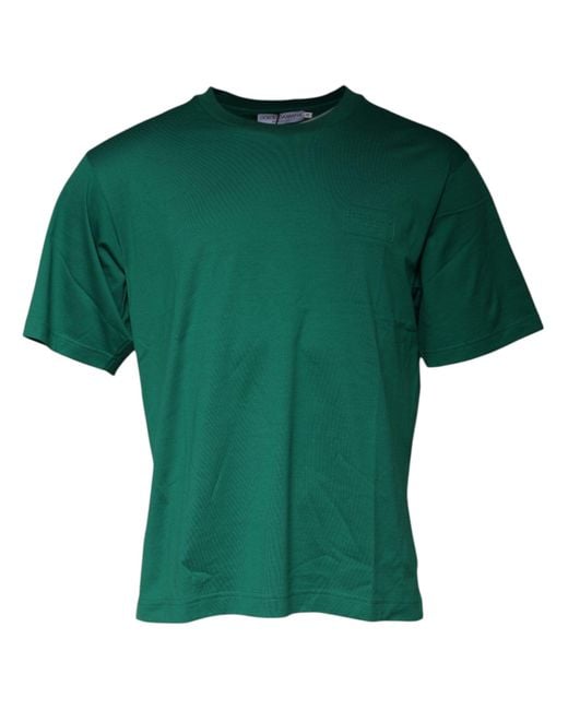 Dolce & Gabbana Green Cotton Tshirt for men