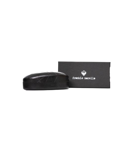 Frankie Morello Black Geometric Chic Transparent Clubmaster Eyeglasses