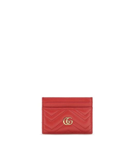 Gucci Red Multicolor Calf Leather Bos Taurus Wallet