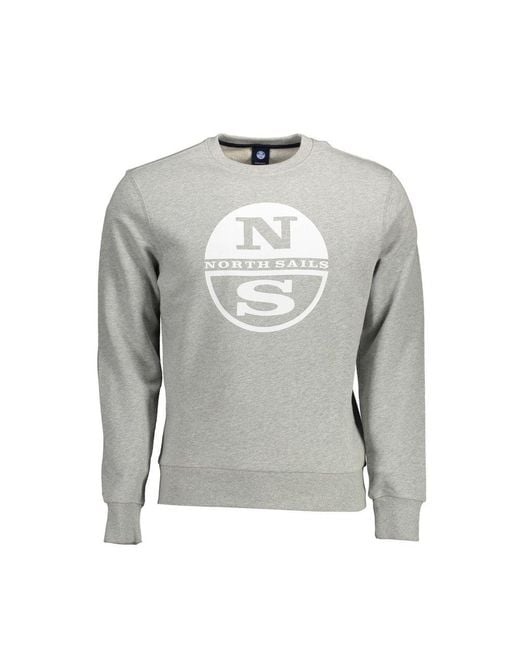 North Sails Gray Cotton Sweater for men