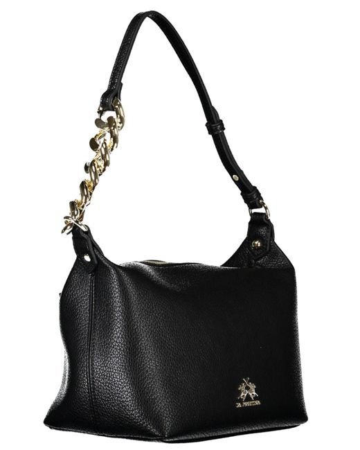 La Martina Black Polyurethane Handbag