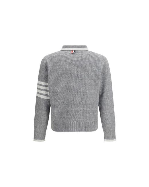 Thom Browne Gray Linen Dress Shirt for men