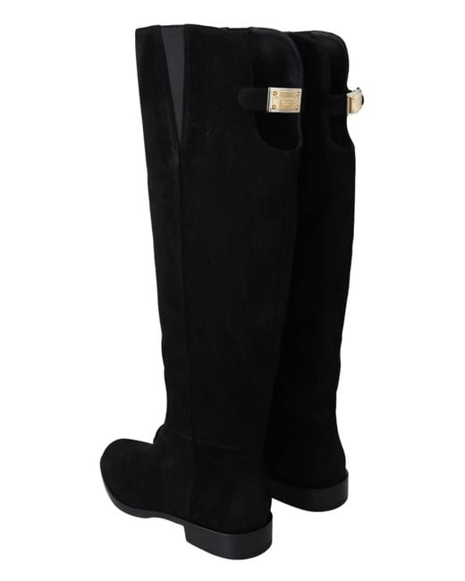 Dolce & Gabbana Black Suede Boots