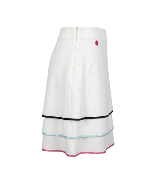 Trussardi White Viscose Skirt