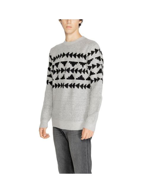 Antony Morato Gray Acrylic Sweater for men