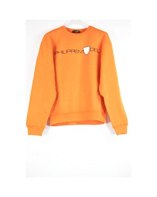 Philippe Model Cotton Round Neck Long Sleeve Printed Sweatshirts in Blue -  Lyst