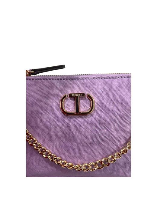 Twinset Purple Pu Shoulder Bag