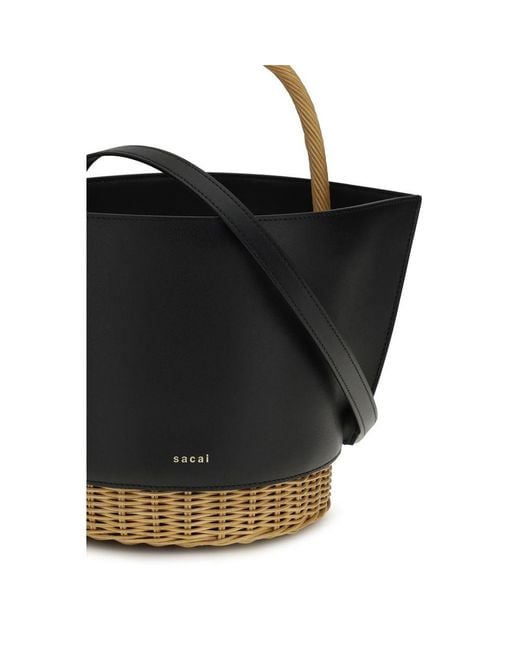 Sacai Black Shoulder Bags