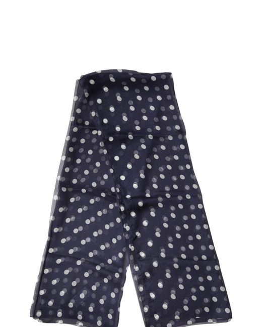 Dolce & Gabbana Blue Polka Dot Silk Neck Wrap Shawl 205Cm X 132Cm Scarf for men
