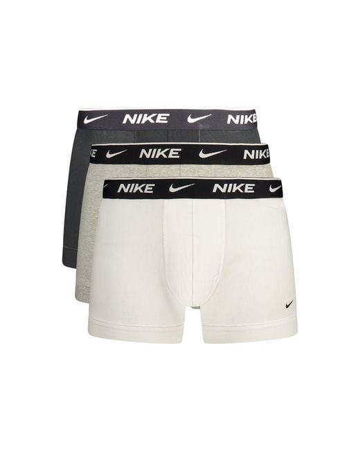 Nike Black Grey Cotton Men Boxer Short for men