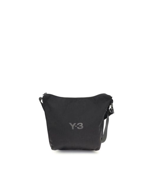 Y-3 Black Logo Shoulder Bag for men