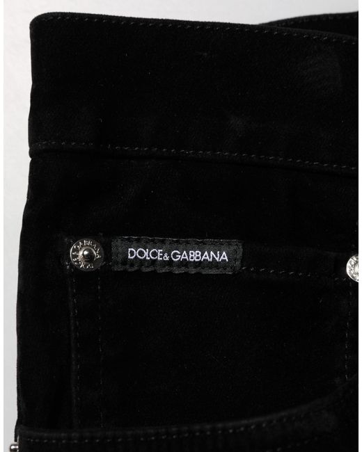Dolce & Gabbana Black Cotton Slim Fit Denim Trouser Jeans Viscose Elastane for men