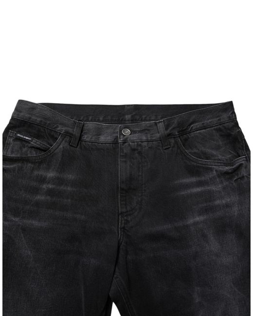Dolce & Gabbana Black Denim Regular Fit Jeans for men