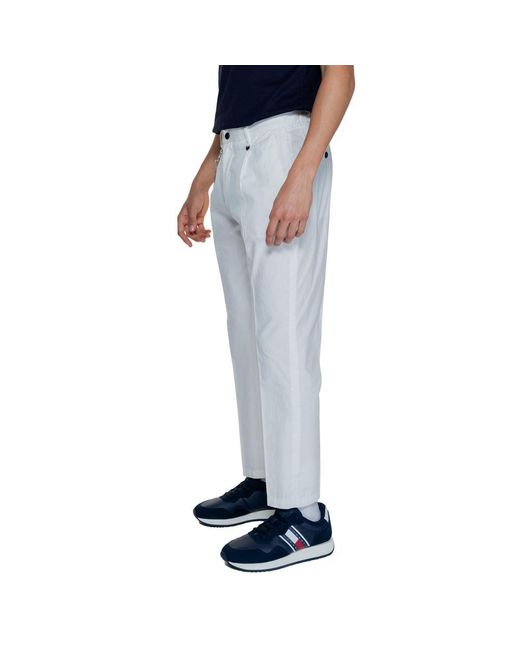 Antony Morato Blue White Cotton Casual Pants for men