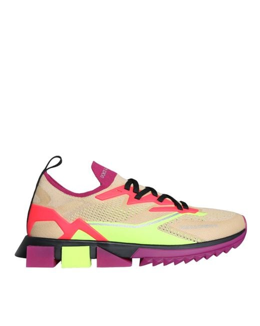 Dolce & Gabbana Pink Super King Low Top Sneakers Shoes for men