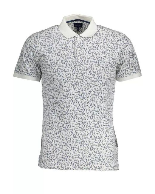 Gant Gray Cotton Polo Shirt for men