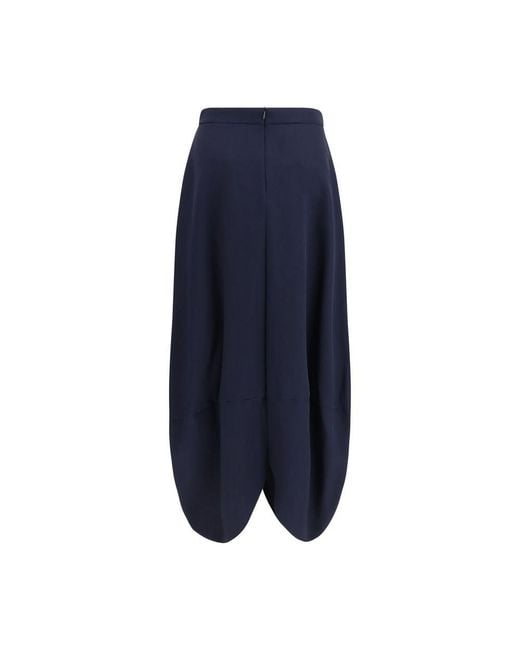 Giorgio Armani Blue Silk Long Skirt