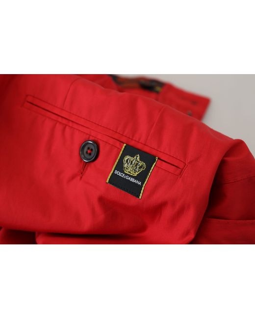 Dolce & Gabbana Red Elegant Slim Fit Crimson Chinos for men