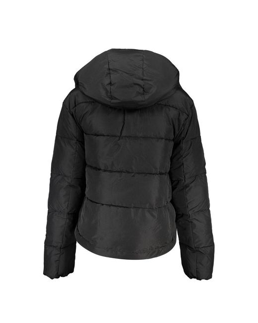 Calvin Klein Black Sleek Long-Sleeved Jacket With Removable Hood