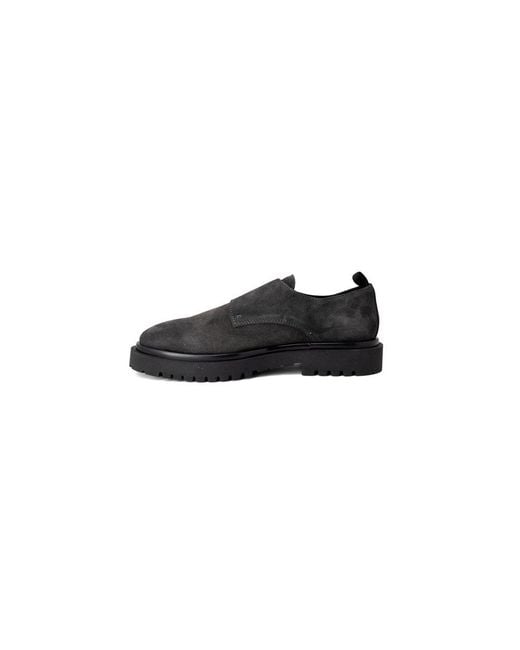 Antony Morato Black Leather Flat Boots for men