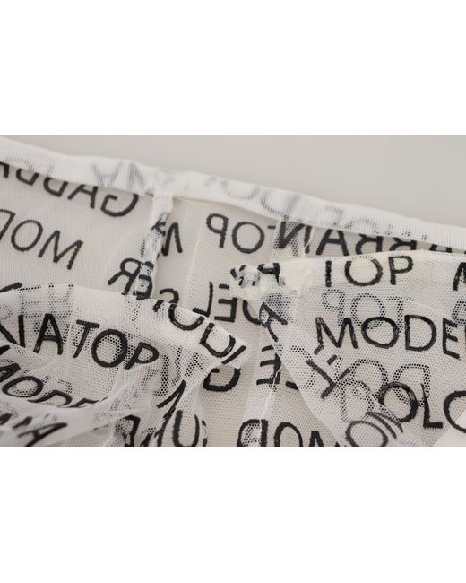 Dolce & Gabbana Black Mini Skirt Model Print