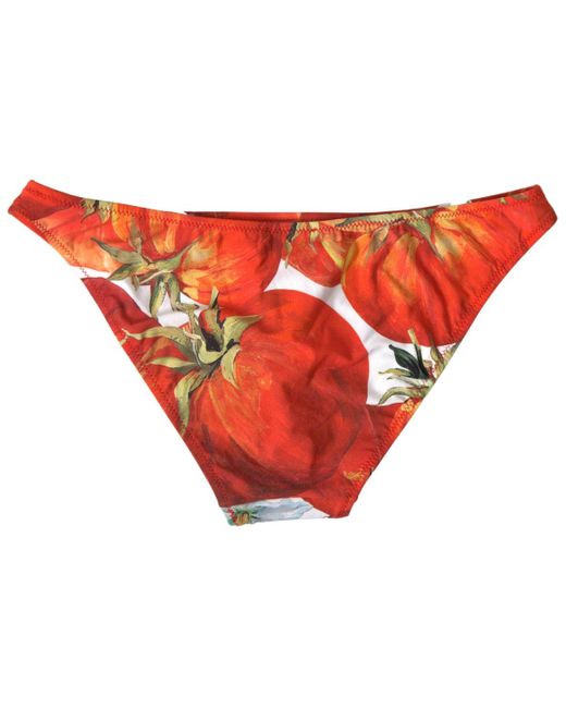 Dolce & Gabbana Black Orange Pumpkin Beachwear Bikini Bottom Swimwear