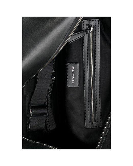 Baldinini Black Leather Di Calfskin Luggage And Travel for men
