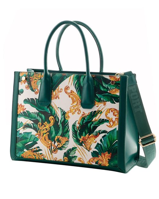 Philipp Plein Green Chic Tote With Removable Crossbelt