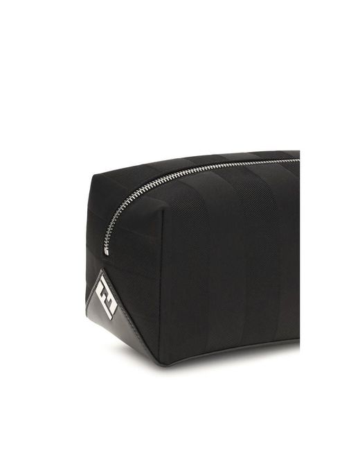 Fendi Black Beige Polyamide Wallet for men