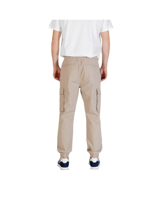 Calvin Klein Natural Brown Cotton Cargo Pants for men