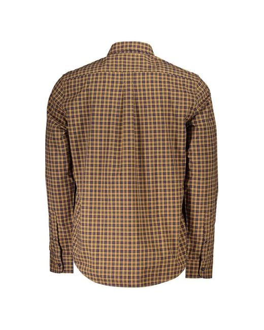 Timberland Brown Tartan Regular Fit Cotton Shirt for men