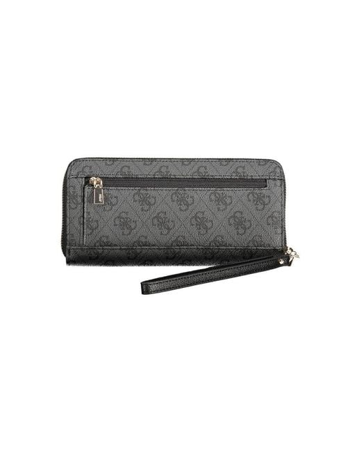 Guess Gray Black Polyethylene Wallet