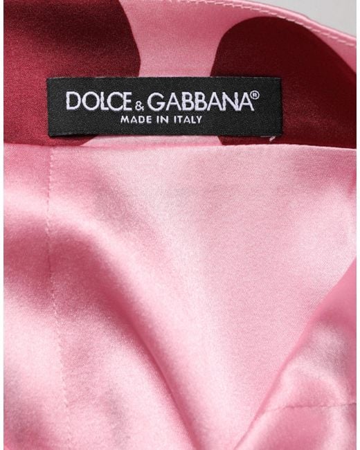 Dolce & Gabbana Red Polka Dot Silk Pencil Cut Midi Skirt 04+Se
