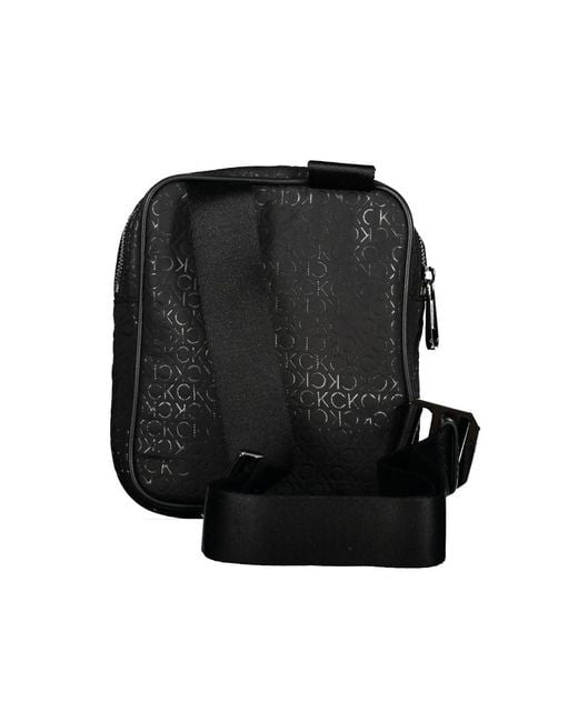 Calvin Klein Black Sleek Urban Shoulder Bag With Contrast Details for men