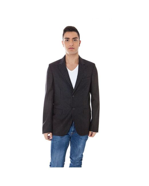Calvin Klein Blue Sleek Wool Blend Designer Jacket for men
